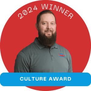 Shane Murray proudly receives the Culture Award, Premier Home Inspection’s highest honor, for exemplifying mentorship, customer focus, and living out the company’s mission statement.