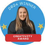 Emily Tidwell receives the Creativity Award for her innovative approach to digital marketing, increasing social media reach and engagement beyond industry standards.