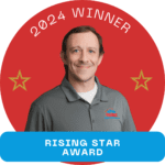 Derrick Taylor is awarded the Rising Star Award for his outstanding growth, strong relationships with realtors, and exceptional customer service.