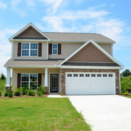 New construction home waiting to be sold.